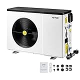 VEVOR Electric Pool Heat Pump, 22250 BTU, Pool Heaters for 3171-6605GAL Above and In Ground Pools, Low Noise, Heating and Cooling Highly Efficient & Energy-Saving Pool Water Heater AC120V 60Hz