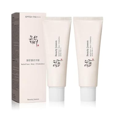 2PCS Organic Korean sunscreen SPF50+, PA++++ Riceand Probiotics | Korean Skin Care Solution for All Skin TypesNourishing Skin Protection and UV Def