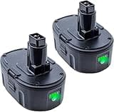 DTK 2Pack 7.0Ah Lithium-Ion Battery Replacement for Dewalt 18V XRP Ni-Cad DC9096 DC9098 DC9099 DE9039 DE9095 DE9096 DE9098 DW9095 DW9096 DW9098 DE9503 DC9182 18V XRP Batteries