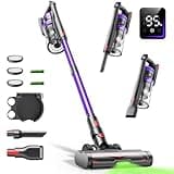 Cordless Vacuum Cleaner, 550W 45KPA 60Mins Cordless Stick Vacuum Cleaner with Rechargeable Battery, Anti-tangle Brush, Build-in Aromatherapy, Handheld Vacuum Cleaners for Home /Pet Hair/Carpets/Floors