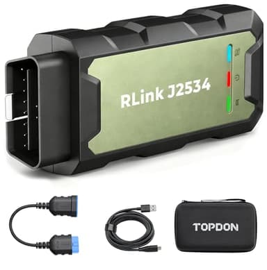 TOPDON RLink J2534 Reprogramming Tool, High-Speed J2534 Pass-Thru Programmer, OEM Reprogramming and Diagnostic Tool, Supports J2534/D-PDU/CAN-FD/DoIP, 17+ Vehicle Brands Supported