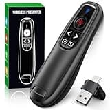 Presentation Clicker Wireless Presenter Remote Clicker, USB C PowerPoint Clicker for Presentation with Laser Pointer, RF 2.4GHz Computer Pointer Clicker Slide Advancer for Google Slides,Mac,Laptop