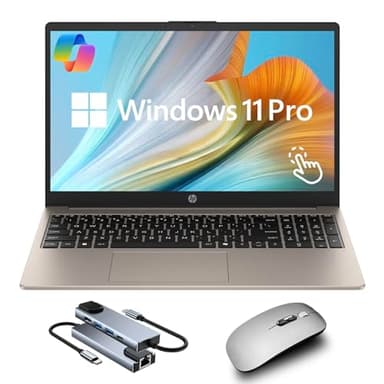 HP 15.6’’ Touchscreen Laptop for Business & Student, Intel Core i3 Processor,16GB RAM 512GB SSD, Copilot AI & Long Battery Life, Numeric Keypad, Camera with Privacy Shutter, Win 11 Home with Accessory