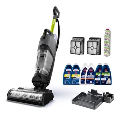 Bissell CrossWave HydroSteam Deluxe Steam Mop, 3-in-1 Wet Dry Vacuum Mop with Steam Function, Hard Floor Cleaner Machine with Sanitize Formula, Green, 3515G