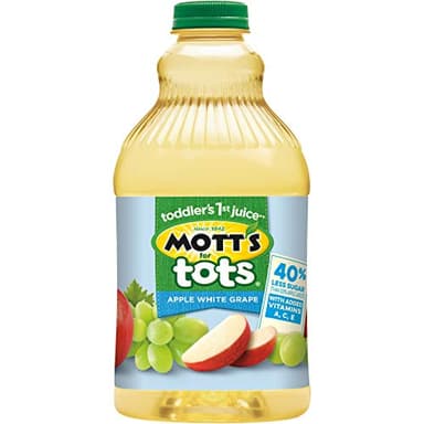 Motts Inc for Tots 40% Less Sugar Apple White Grape, 64 oz.