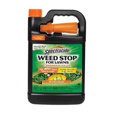 Spectracide Weed Stop For Lawns Plus Crabgrass Killer, 1 Gallon, Ready-To-Use Formula Kills More Than 470 Types Of Weeds As Listed Including Dandelion, Chickweed, Clover, Crabgrass And Yellow Nutsedge