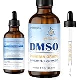 DMSO Pharmaceutical Grade - DMSO Liquid 99.9% Pure - Dimethyl Sulfoxide Liquid 4 Oz - High Purity & Low Odor - Glass Bottle with Dropper