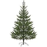 HOMCOM 6ft Artificial Christmas Tree, Sparse Realistic Cedar Tree with 1933 Tips, Easy Assembly, Hinged Xmas Tree for Home Office Holiday, Green