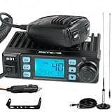 Retevis MB1 AM/FM CB Radio, 40 CH CB Mobile Radio with 45 Inch CB Antenna, Instant Channel 9/19, 7-Color Screen, Auto-Scan, Trucker Essentials