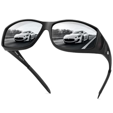 URUMQI Polarized Sunglasses Fit Over Glasses for Men Women, Wraparound Sunglasses UV400 Protection for Driving Fishing