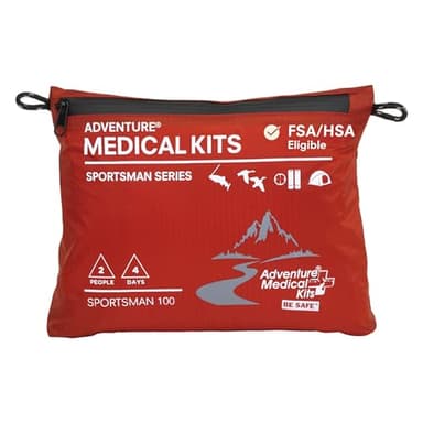 Adventure Medical Kits Sportsman Series Medical Kit - 100 - First Aid Kit for Camping, Hiking, Hunting & More - For 2 People for 4 Days - Includes Bandages, Medicine, Guide Book & More