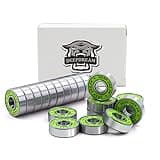 Premium 20Pcs 608rs Bearings Skateboard Bearings ABEC Bearings Chrome Steel Ball Bearing Longboard Bearings (8x22x7mm) for Quad Skate Double Rubber Sealed Miniature Deep Groove Bearings