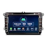 XTRONS Car Stereo for VW Volkswagen Golf for Passat, Android 12 Octa Core 8GB+128GB Car Radio DVD Player, 8” QLED Touch Screen GPS Navigation for Car Bluetooth Head Unit DSP Car Play Android Auto 4G
