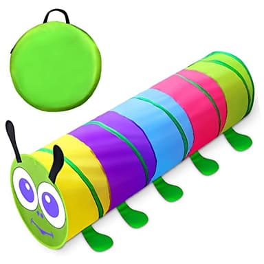 Kids Play Tunnel for Toddlers 1-3, 6 Foot Baby with 2 Mesh Sides Pop Up Crawling Toys 1 3 4 Year Old Girl Boy Birthday Gift, Indoor Outdoor Toddler Children or Dog