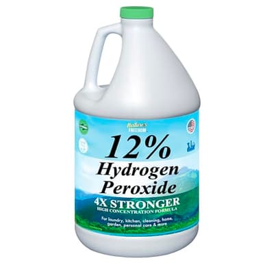 Nature's Freedom 12% Hydrogen Peroxide, Food Grade H2O2 and Purified Water Only, 1 Gallon Solution