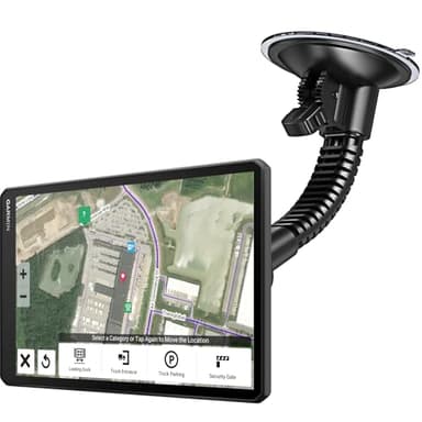 1Zero Heavy-Duty 22mm Ball Car Truck GPS Mount for Garmin DriveSmart 86 RV 890 895 1090 1095 dezl OTR800 810 820 1000 1010 1020 Overlander, Windshield Holder, 8-Level Suction Power, Quick Release