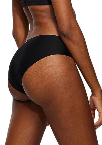 STRAWBERRY WEEKS LEAKPROOF2.0 Seamless Bikini Period Underwear for Women | Period Panties Holds 6 Tampons | Mild Incontinence Leak Proof Underwear (S/M, Black)
