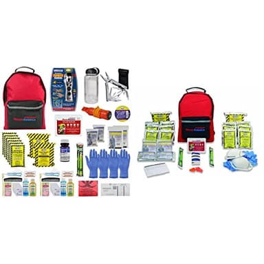 Ready America 72 Hour Deluxe Emergency Kit + Ready America 72 Hour Emergency Kit, 2-Person 3-Day Backpack