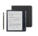 Kobo Libra Colour Black eReader with Case Bundle (Black Notebook SleepCover, Case + Stylus Bundle)
