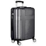 Wqzlyg 28 Inch Luggage with Spinner Wheels,Lightweight Checked-Large Suitcase 28 inch,Hardshell Rolling Luggage for Women Men,Black