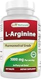 Best Naturals L-Arginine 3000mg Per Serving - 240 Tablets - Pharmaceutical Grade - Non-GMO & Gluten Free - Made in The USA