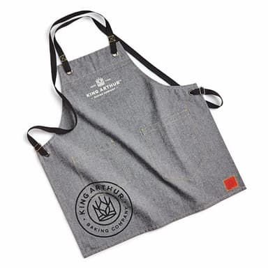 King Arthur Baking Company Cross Back Apron, Adult Size, Heavyweight Cotton Chambray, Full Coverage With Two Pockets, For Cooking And Baking