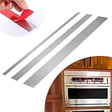 304 Brushed Stainless Steel Sheet Gap Filler, Metal Trim Strip for Wall Oven/Microwave Combo/Range/Cooktop, Self-Adhesive Gap Cover, 30" Long, 1'' Wide, 20Ga Thickness
