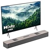Hiwill Wooden 5.2.2ch Sound Bar with Dolby Atmos 3D Spatial, All-in-one Sound Bar for Smart TV with Dual Built-in Subwoofer, 9 Drivers, 400W Surround Sound System for TV Soundbar Speaker, WoNoble A502