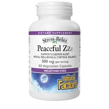 Natural Factors Stress-Relax® Peaceful Sleep, 60 Vegetarian Capsules