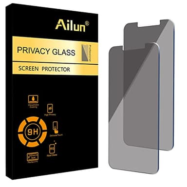 Ailun Privacy Screen Protector for iPhone 17e / iPhone 16e / iPhone 14 / iPhone 13 / iPhone 13 Pro [6.1 Inch] 2 Pack Anti Spy Private Tempered Glass Case Friendly [Not for iPhone 16 6.1 Inch]