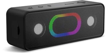 OHAYO Bluetooth Speaker, Portable Wireless, IPX6 Waterproof, 16W HD Sound, 24H Playtime, TWS Pairing, LED Lights, Speakers for Home/Outdoors/Travel, Birthday Gifts, Stocking Stuffers, Black, Small