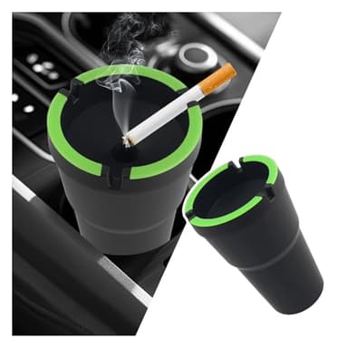 X-Large Car Ashtrays for Cigarettes,Portable & Self-Extinguishing Car Ashtrays for Cup Holder Smell Proof,Multifunctional Smokeless Ashtray for Cars as Cars Trash Bin (1PC)