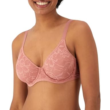Bali Women's Breathe Lace Underwire Bra, Breathable Bali Modal Bra, Convertible Straps