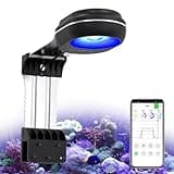 PopBloom RL60 Full Spectrum Reef Light WiFi Marine Reef LED Aquarium Light Saltwater Aquarium Fish Tank Lamp (60W WiFi Black)