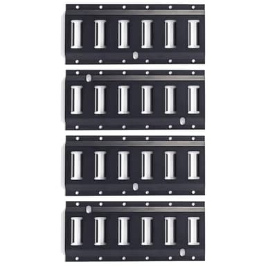 MorScan E-Track Tie Down Rail Kit, 4-Pack 1 ft Black Powder-Coated Steel Rails for Secure Cargo & Heavy Loads in Trucks, Trailers, Vans, Flatbeds, Garages, Motorcycle Tie Downs, ATV Mountings