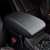 AOMSAZTO Black Leather Armrest Covers for Grand Cherokee 2011-2021 Jeep Console Cushion for Grand Cherokee（not for 2022