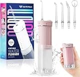 Portable Mini Water Dental Flosser for Teeth Cleaning Pick,Travel Oral Irrigator with Telescopic Water Tank,4 Modes and Waterproof Design-Perfect for Braces,Bridges,Home&Travel Dental Care