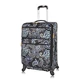 Lucas Designer Luggage - Expandable 28 Inch Softside Bag with Pattern- Durable Large Ultra Lightweight Checked Suitcase with 4-Rolling Spinner Wheels (Diva)