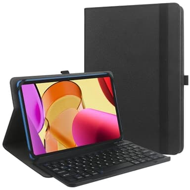 KuRoKo 9",9.7",10.1",10.5",10.9",11" Tablet Universal Case with Keyboard, Case with Removable Wireless Bluetooth Keyboard & Pen Holder for iPad, Galaxy and Other 9-11 inch Tablet