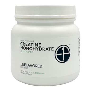 E1P Creapure Creatine Monohydrate 600grams (120 Servings) Unflavored, Non-GMO, Vegan Fermented, Third-Party Lab Tested. Made with Halal and Kosher Certified Ingredients.