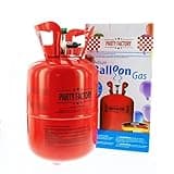 Party Factory Helium Tank for up to 30 Latex Balloons, Helium Cylinder 7 cu. ft. Gas with filling quantity for Balloons, Ideal for Birthday Party, Wedding