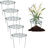 MTB SUPPLY 16 x 24 inch Peony Cages,Grow Through Plant Support Stakes, Flower Support Hoops Heavy Plants Brace Rings,Pack of 5