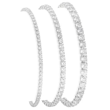 Poxtex Sterling Silver Tennis Bracelet for Women, Silver Cubic Zirconia Classic Bracelets Jewelry 2/3/4 MM Diamond