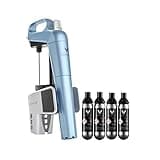 Coravin Limited Edition Preservation System and Wine Bottle Opener, Includes 4 Argon Capsules, Steel Blue