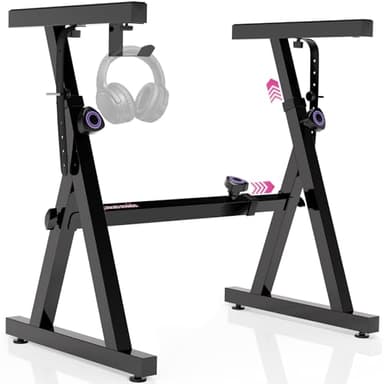 Liquid Stands Piano Keyboard Stand - Z Style Adjustable and Portable Heavy Duty Music Stand for Kids and Adults -Fits 54-88 Key Electric Pianos - Sturdy Musical Keyboard Stand (Black)