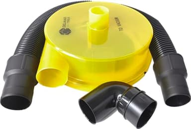 Delmar Tools Low Profile Dust Separator With Lifetime Warranty, Wet/Dry Shop Vacuums, 99% Efficiency, Included 90° Adapter and 2.5" Hose, Attaches to 5 Gallon Buckets in Seconds, Maximum Suction