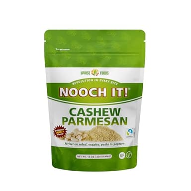 NOOCH IT Vegan Cashew Parmesan Cheese – 12oz | Dairy-Free, Organic, Fair Trade | Grated Plant-Based Cheese Topping & Parmesan Substitute for Pasta, Pizza, Popcorn, and Family Meals