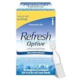 Refresh Optive Lubricant Eye Drops, Preservative-Free, 0.01 Fl Oz Single-Use Containers, 60 Count, Packaging May Vary