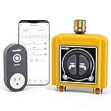 RAINPOINT WiFi Water Timer with Brass Inlet & Outlet，2 Zone WiFi Hose Timer for Lawn,WiFi Sprinkler Controller via APP/Voice Control,Automatic Watering System by Time/Weather/Quantity/Soil Moisture