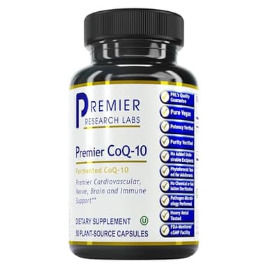 Premier Research Labs CoQ10 - Coenzyme Q10, Co Q 10 Supplement, 100mg Capsules, Ubiquinol Co Enzyme Q-10 with Red Algae & MCT Oil - 60 Vegetarian Capsules